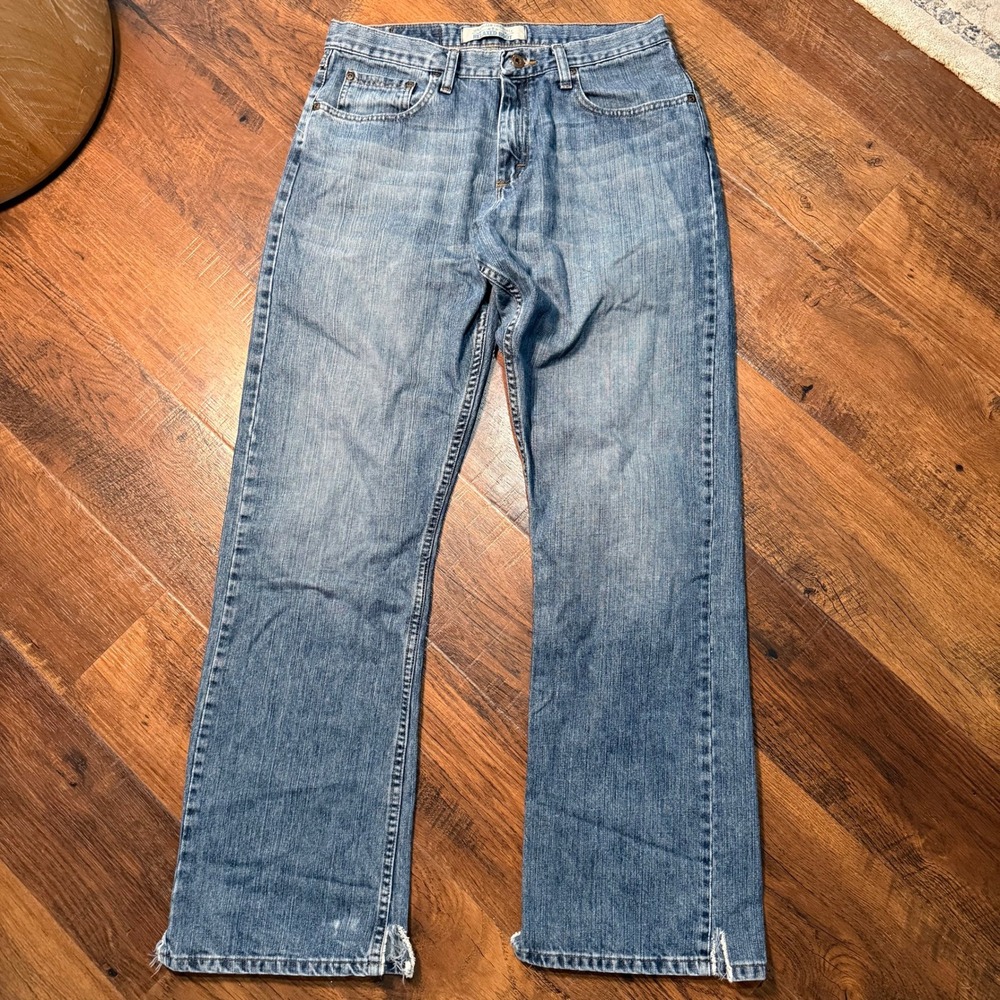 Wrangler Originals Relaxed Boot Cut Jeans Mens 34x30 Medium Wash Distressed